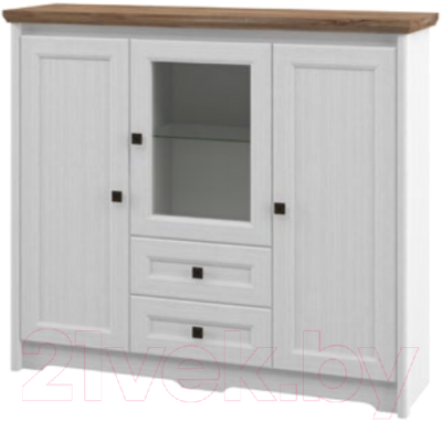 Тумба Мебель-Неман Тиволи МН-035-04 (белый структурный/дуб стирлинг)