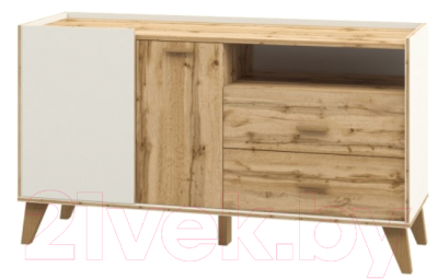 Тумба Мебель-Неман Сканди МН-036-01 (дуб вотан/белый)