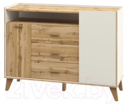 Тумба Мебель-Неман Сканди МН-036-02 (дуб вотан/белый)
