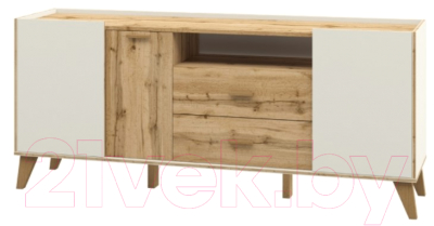 Тумба Мебель-Неман Сканди МН-036-04 (дуб вотан/белый)