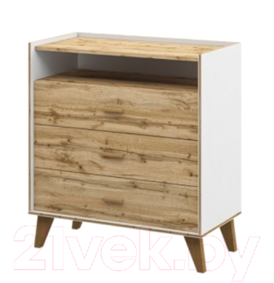 Комод Мебель-Неман Сканди МН-036-17 (дуб вотан/белый)