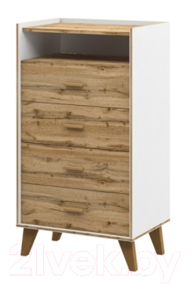 Комод Мебель-Неман Сканди МН-036-18 (дуб вотан/белый)