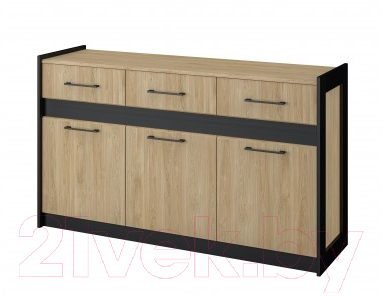 Тумба Мебель-Неман Стенли МН-037-15 (дуб прованс/черный)