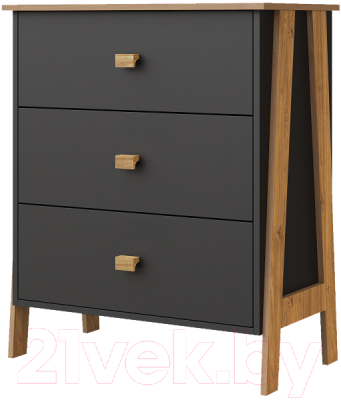 Комод Мебель-КМК Скандинавия 0905.10 (графит/дуб наварра)