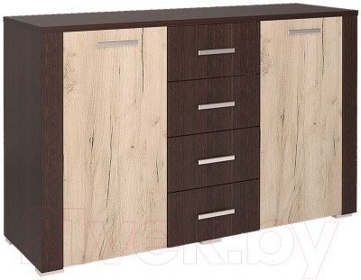 Комод Интерлиния Коламбия КЛ-10 (дуб венге/дуб серый)