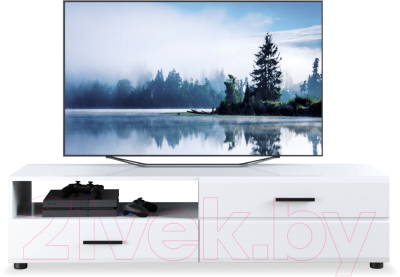 Тумба Империал Йорк 1д1ящ ПР (белый жемчуг/белый глянец)