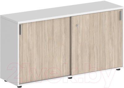 Тумба Norden 143.8x40x75 с замком / SG.702.WH.OL (белый/дуб светлый)