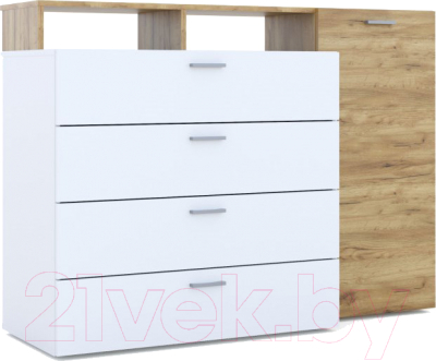Комод Империал Невио-1 (дуб крафт золотой/белый)