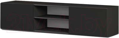 Тумба Мебель-КМК 2Д Альда 0782.6 (черный глянец)