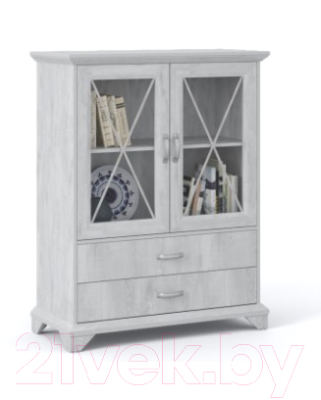 Комод Империал Лорена 2в2ящ (бетон/паин белый)