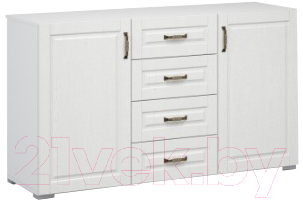 Комод Империал Лацио 2д4ящ (белый/белое дерево)