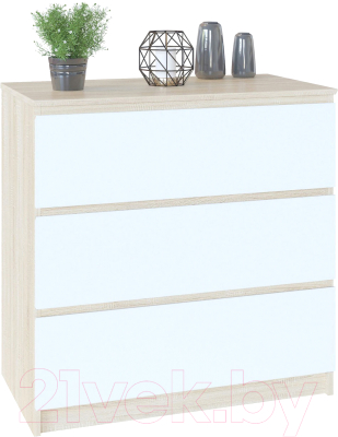 Комод Сокол-Мебель Т-2Р (дуб сонома/белый)