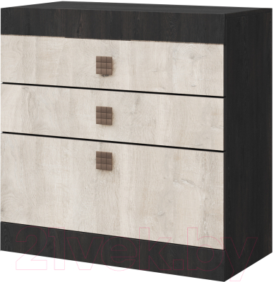 Комод Мебель-КМК Лондон 3Я 0467.11 (дуб кентерберри/сосна натуральная)