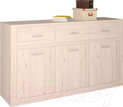 Комод Интерлиния Лима ЛМ-3Д3Ш (дуб корабельный белый)