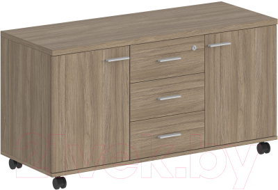 Тумба Norden С 3 ящиками и замком / SG.621.OD.OD (дуб темный/дуб темный)