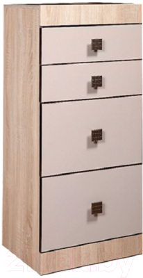 Комод Мебель-КМК Лондон 4Я 0467.22 (дуб сонома/капучино)