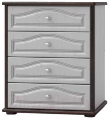 Комод Мебель-КМК 4Я Сицилия 0852.4 (белый/дуб портовый/дуб полярный)