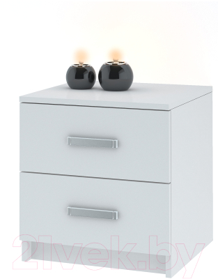 Комод НК Мебель Лофт 420 с 2-мя ящиками / 72230006 (белый)