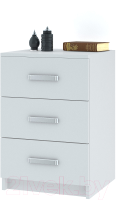 Комод НК Мебель Лофт 420 с 3-мя ящиками / 72230009 (белый)