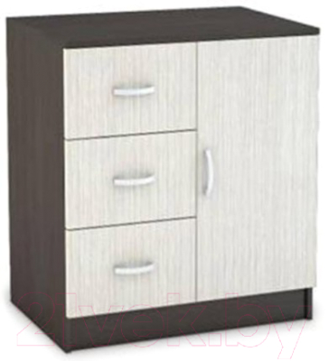 Комод Стендмебель Бася КМ-553-М 3 ящика 1 створка (дуб белфорт/венге)