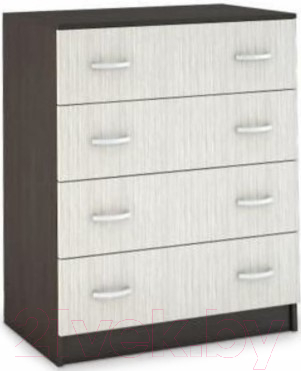 Комод Стендмебель Бася КМ-554 4 ящика (дуб белфорт/венге)