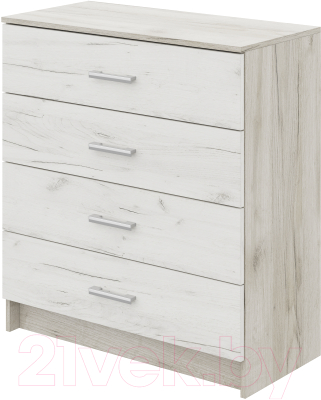 Комод Стендмебель Гармония КМ-601 (дуб крафт белый/дуб крафт серый)