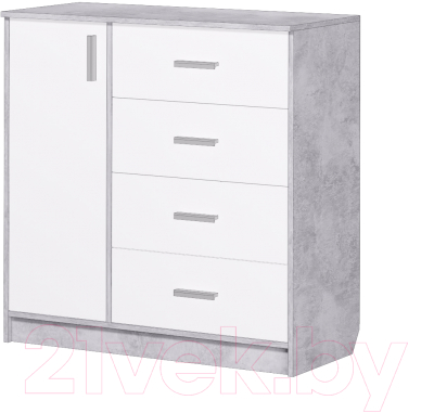 Комод Аквилон №9 1002 (белый/цемент светлый)