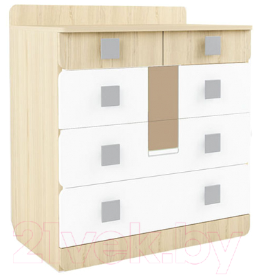 Комод Аквилон Стиль №9.1 (туя светлая/кофе с молоком)