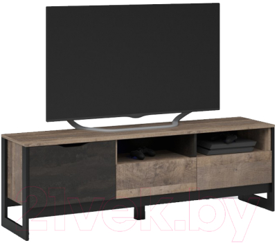 Комод Империал Стокгольм ТВ (дуб гранж песочный/железный камень)