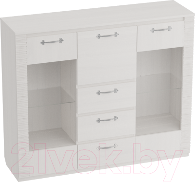 Комод Мебельград Элана с баром (бодега белая)
