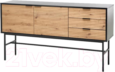 Тумба Halmar Murano КМ-1 (дуб артизан/черный)