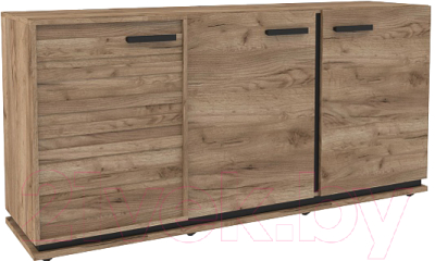 Тумба Глазов Nature 5 МЦН (дуб табачный Craft/черный)