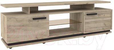 Тумба Глазов Oslo 3 (дуб серый Craft/черный)