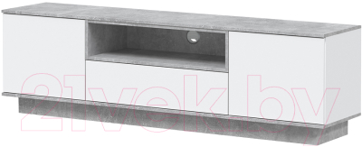 Тумба Интерлиния Quartz QZ-Т180 (белый платинум/бетон)