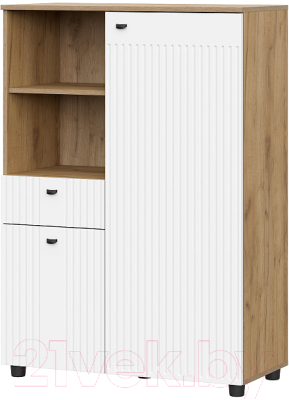 Тумба SV-мебель Милан (дуб золотой/белый матовый)