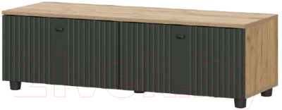 Тумба SV-мебель Милан со створками (дуб золотой/олива софт)