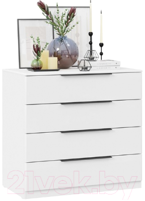 Комод ТриЯ Тесса (белый жемчуг/белый глянец)