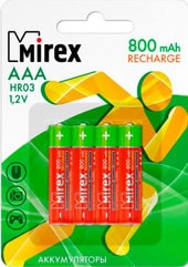 Mirex AAA 800mAh 4 шт HR03-08-E4