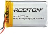 Аккумулятор Robiton LP503759 1200mAh 1 шт