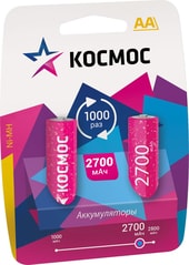 Аккумулятор КОСМОС AA 2700mAh 2 шт
