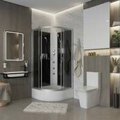 Душевая кабина Niagara NG-3501-14BKG 90x90