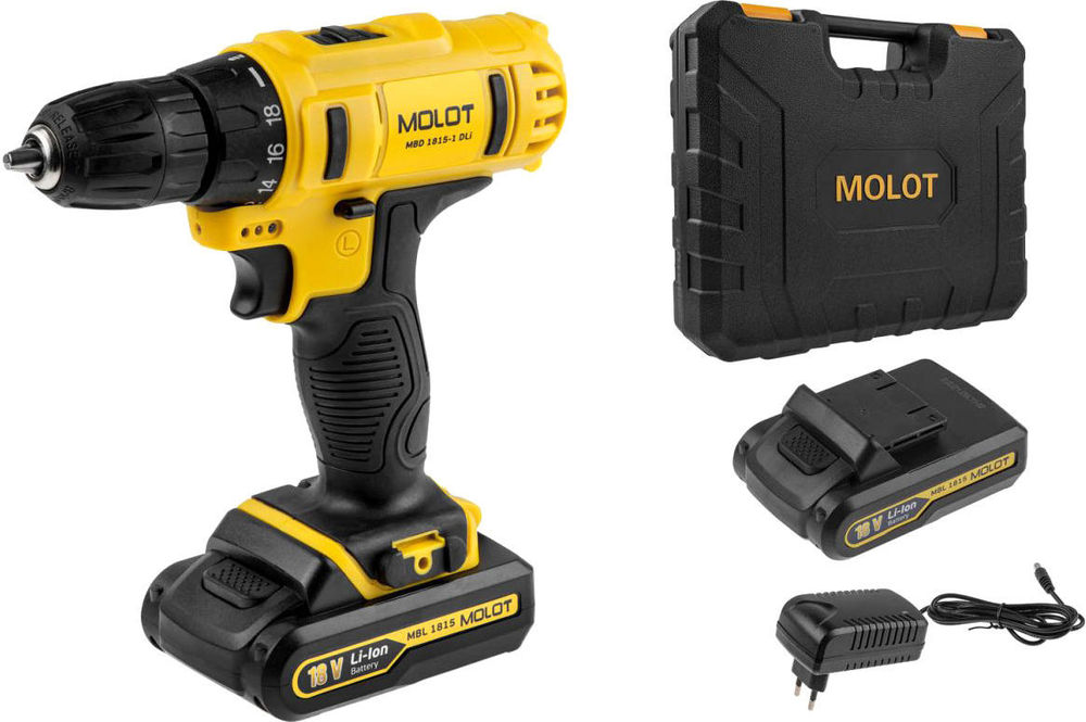 Дрель-шуруповерт Molot MBD 1815-1 DLi