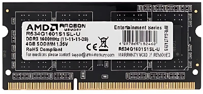 AMD 4GB DDR3 SO-DIMM PC3-12800 R534G1601S1SL-U