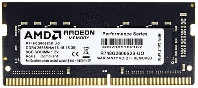 AMD Radeon R7 8GB DDR4 SODIMM PC4-21300 R748G2606S2S-UO
