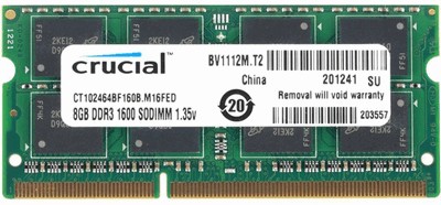 Crucial CT102464BF160B DDR3 PC3-12800 8GB