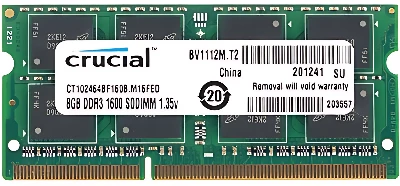 Crucial CT102464BF160B DDR3 PC3-12800 8GB