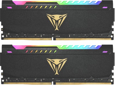 Patriot Memory Viper Steel RGB DDR4 DIMM 3200MHz PC4-25600 CL18 - 32Gb Kit 2x16Gb PVSR432G320C8K