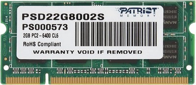 Patriot PSD22G8002S DDR2 PC-6400 2Gb