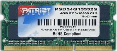 Patriot PSD34G13332S DDR3 PC3-10600 4Gb