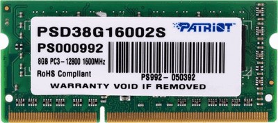 Patriot PSD38G16002S DDR3 PC12800 8Gb